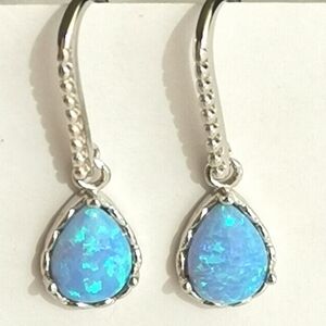 Blue opal drop earrings in Sterling Silver NWT
